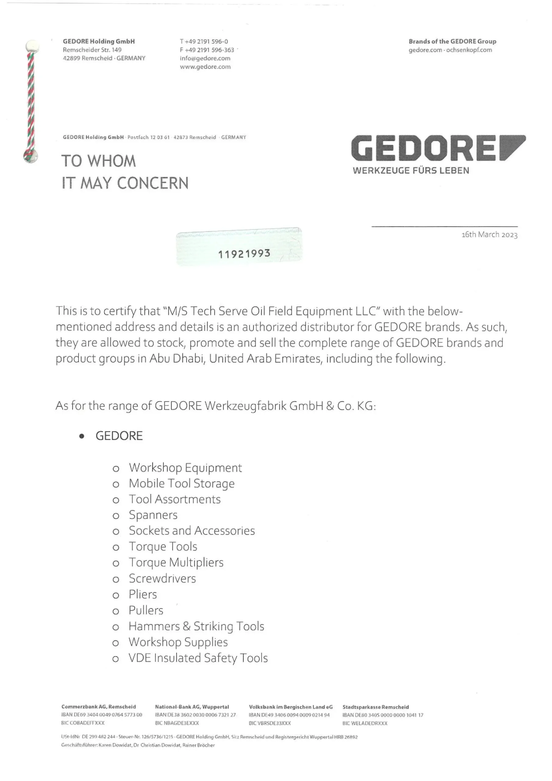 GEDORE_EXCLUSIVE_AGREEMENT_(1)-1[1]